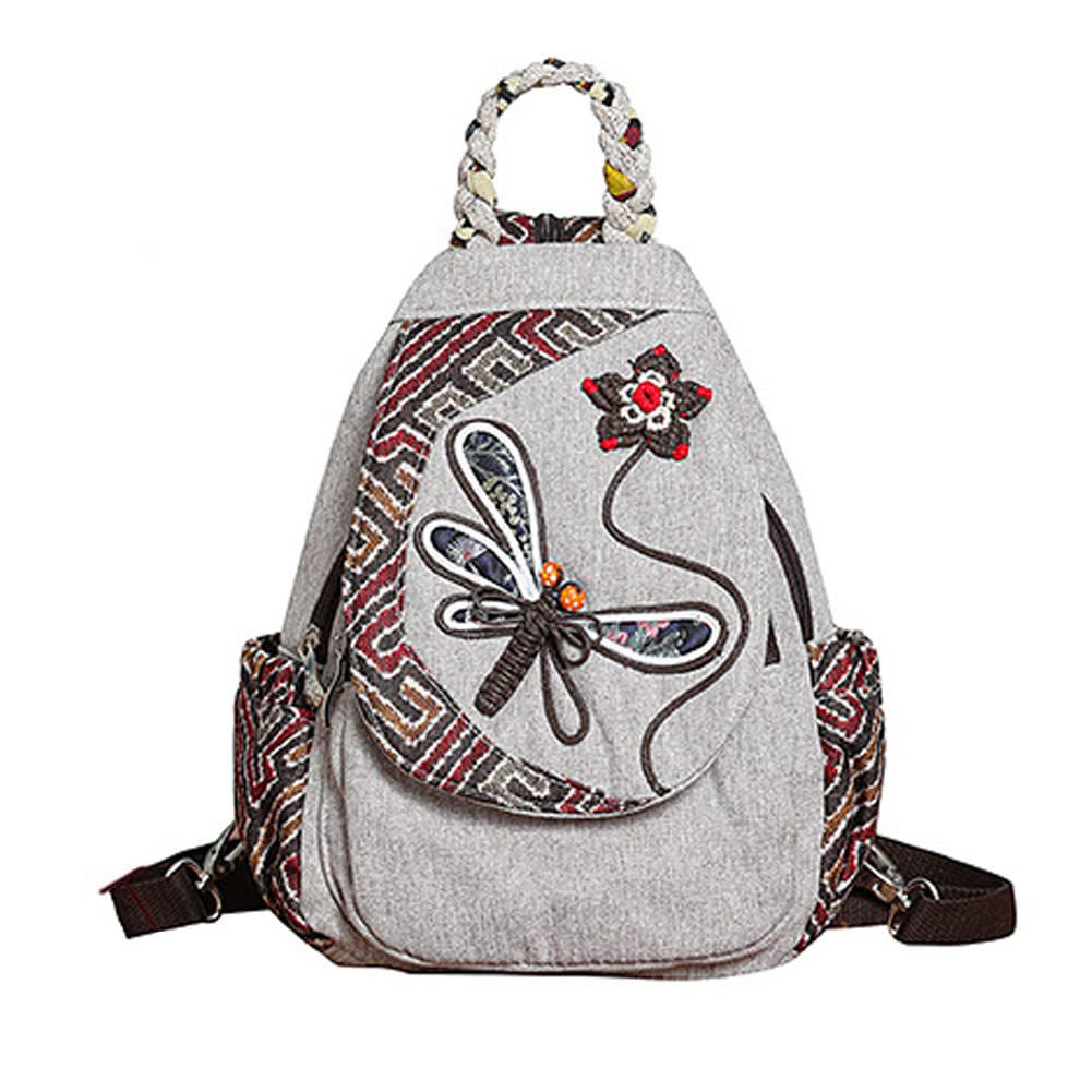 EshowWomen Backpack Ladies Rucksack Chest Bag Canvas Shoulder Bags Anti-Theft Crossbody Bag for Women Girl’s Multifunctional Oxford Fashion Daypack Handbag