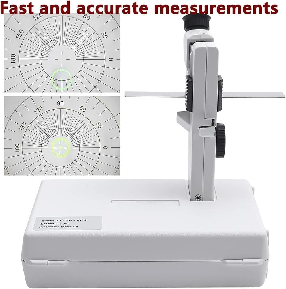 Macchina optometrica elettrica Portatile, frontifocometro Ottico con Lettura Regolabile e Scala precisa, Test Lenti da 20 mm a 80 mm, oculare Regolabile intervallo 0~+15D (-15D).