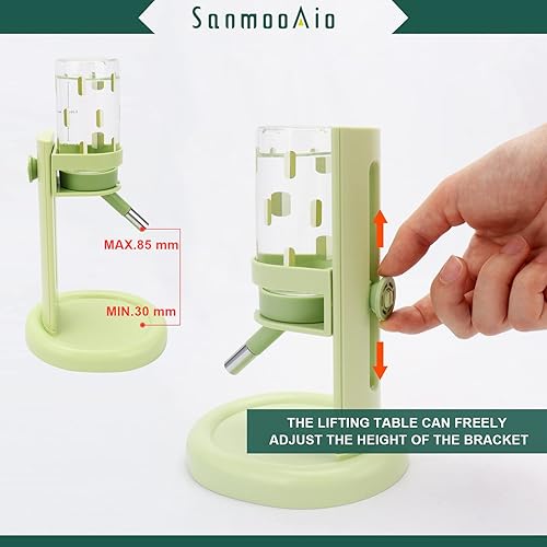 Miniatura 4 de Botella de agua de hámster sin goteo para tanque de vidrio, botella de agua de pie para hámsters, alimentador de agua para hámsterescerdos de