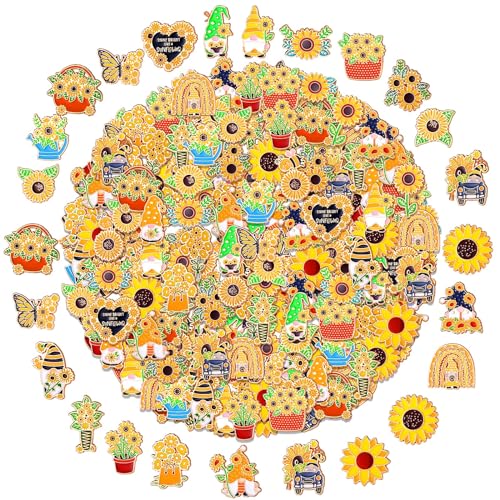 Image of Ceenna 100 Pcs Enamel Pins Bulk Lapel Pins Brooches Decoration Gift for Backpack Clothes Women Mothers Teachers Nurse