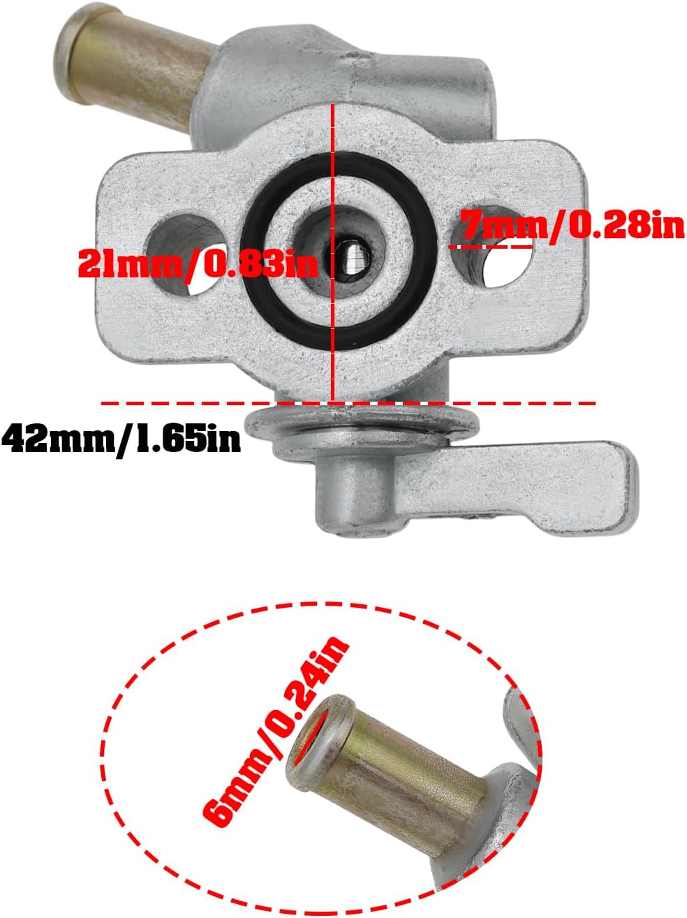 Create idea Diesel Generator Fuel Tap Switch Fuel Shut Off Valve Compatible with 3-6KW Diesel Generator Emergency Power Units