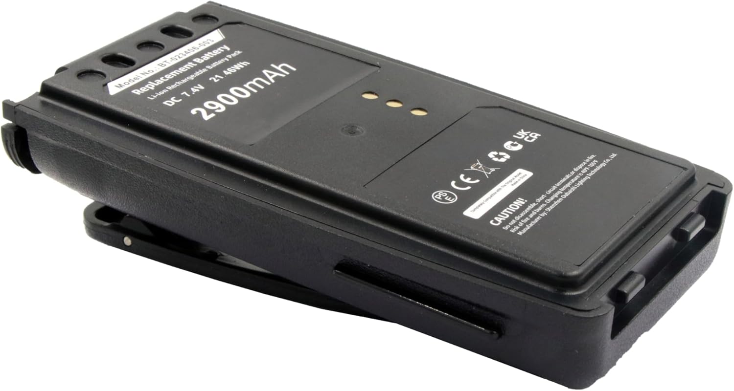 2 Pack New Upgrades Walkie-Talkie Battery Compatible with Harris 023406 Series P5300 Series P5400 Series P5500 Series P7300 Series XG-15P XG-25 XG-75 2900mAh