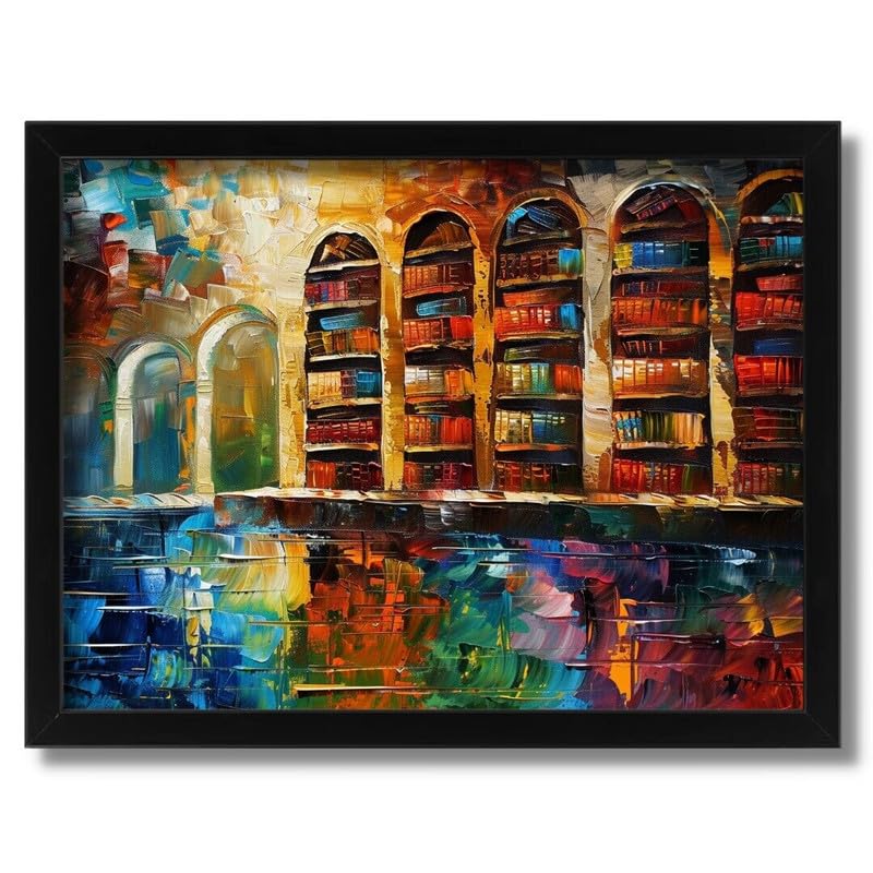 Impression Library of Books View affiche A0 déco murale inspirante