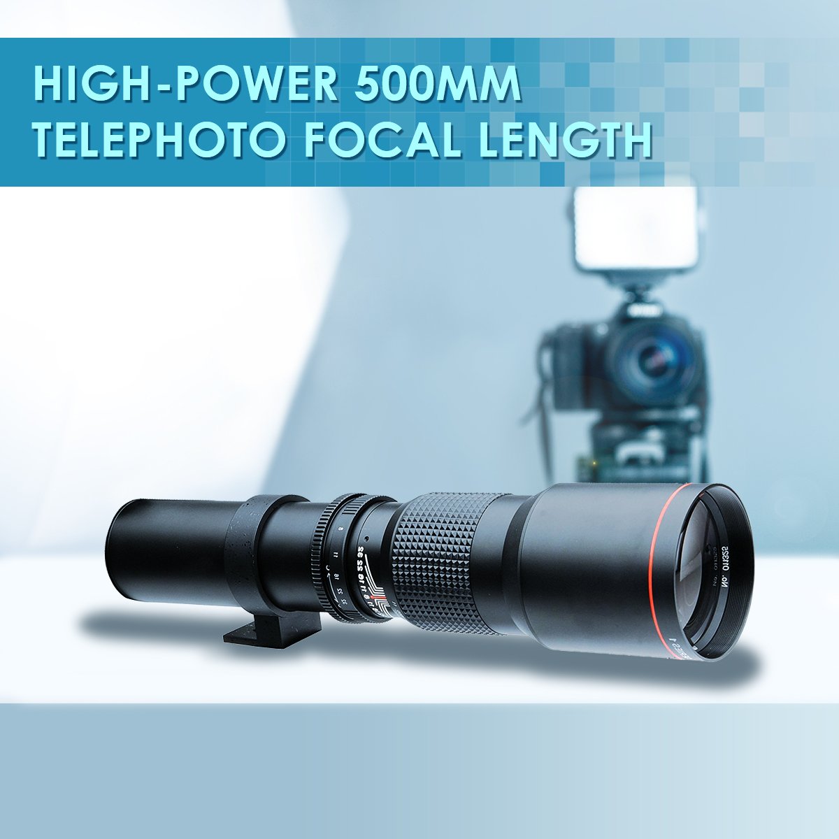 Amazon.com : High-Power 500mm/1000mm f/8 Manual Telephoto Lens +