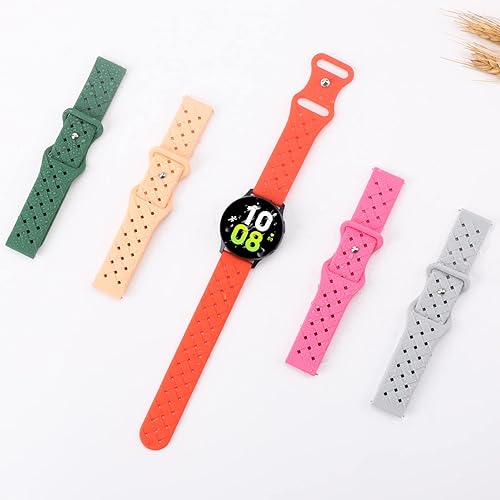 Miniatura 3 de TRA Paquete de 5 correas deportivas de silicona compatibles con Samsung Galaxy Watch 5 de 1.575 pulgadas, 1.732 pulgadas, Watch 5 Pro de 1.772