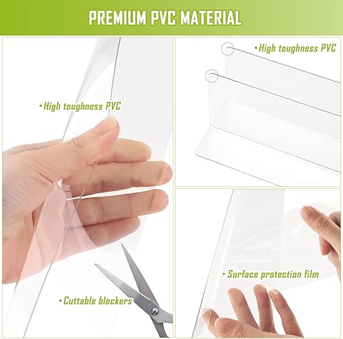 Miniatura 3 de WXJ13 Paquete de 7 bloqueadores de sofá de 15.75 pulgadas de largo x 2.4 pulgadas de alto, transparente, bloqueador de sofá acrílico, bloqueador de