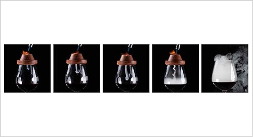 Miniatura 2 de Top para ahumar cóctel, incluye un paquete de 2 onzas de chips de madera saborizada y un paquete de 5 pantallas de repuesto, de Smoked Fashioned Co.