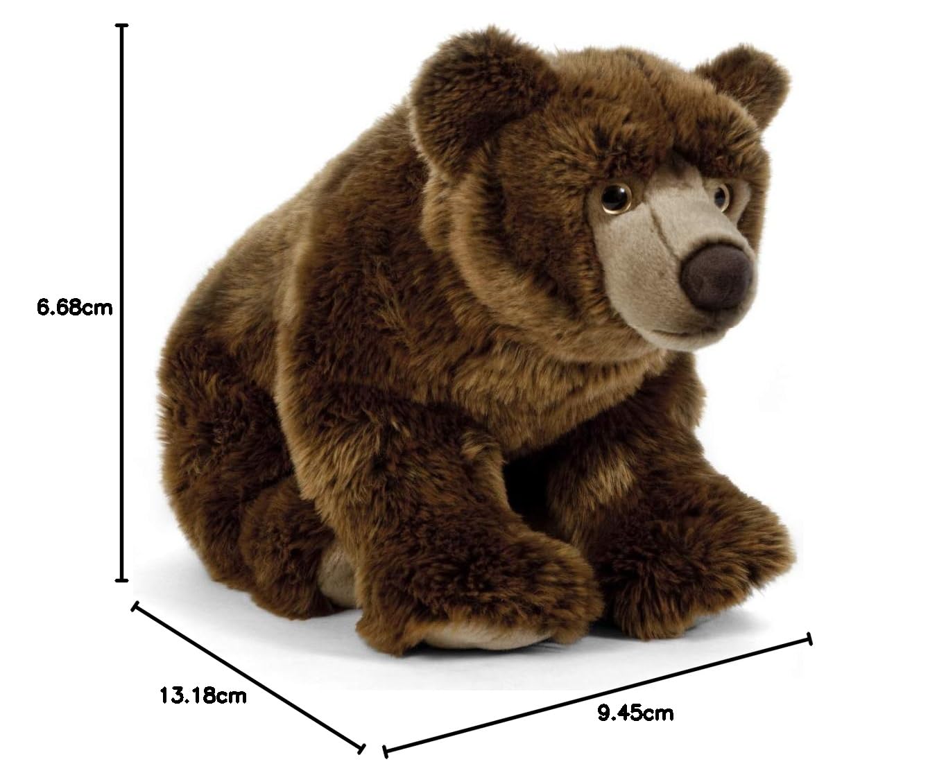 Living Nature Peluche, Peluche World Wildlife, Brown Bear