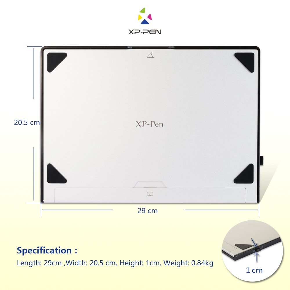 XPPen AC18 Supporto per tavoletta Grafica, Supporto Antiscivolo in Metallo per Artist 12 / Artist13.3Pro V2/ Artist15.6Pro V2, Argento