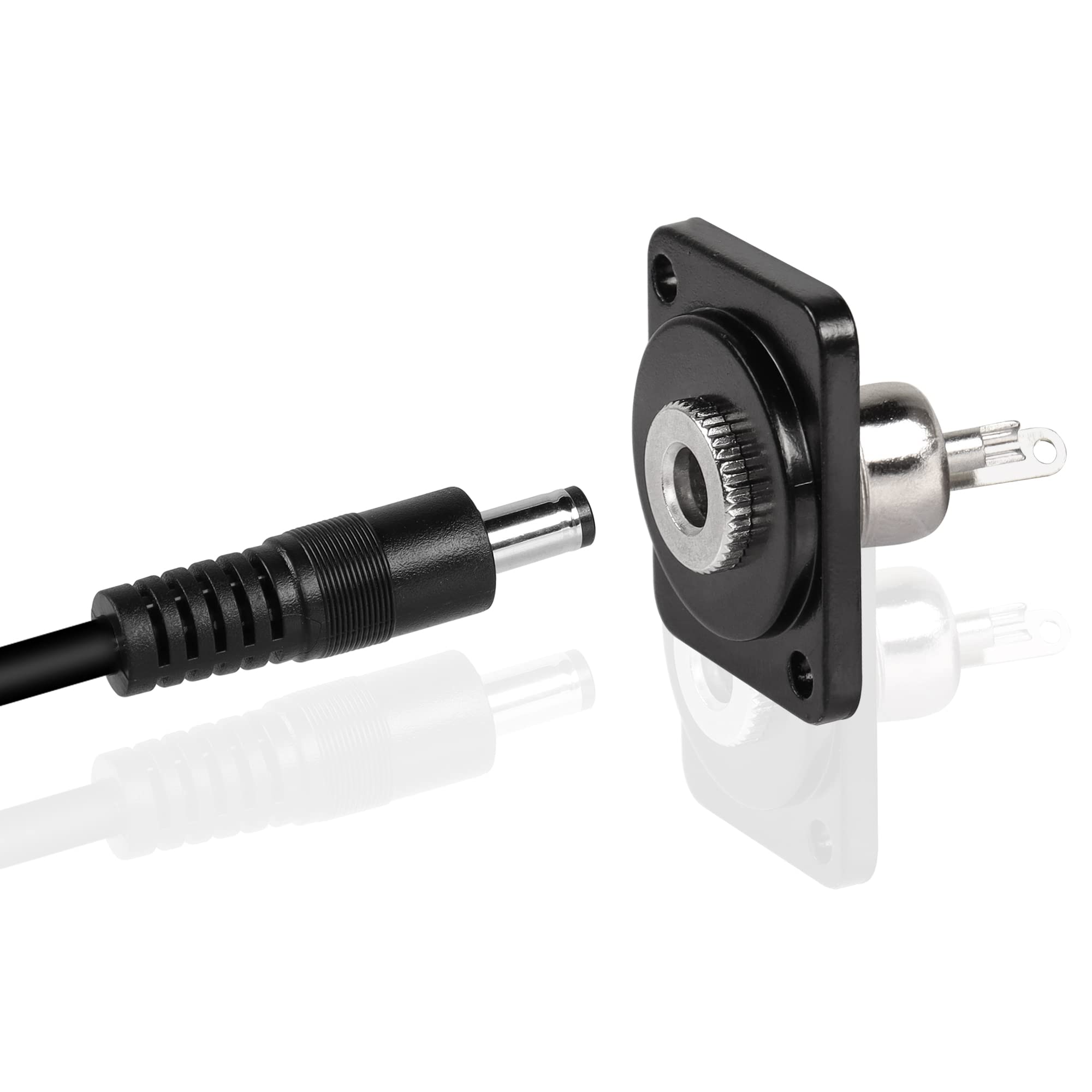 Amazon.com: QIANRENON DC 5.5mm x 2.5mm Panel Mount Jack Adapter