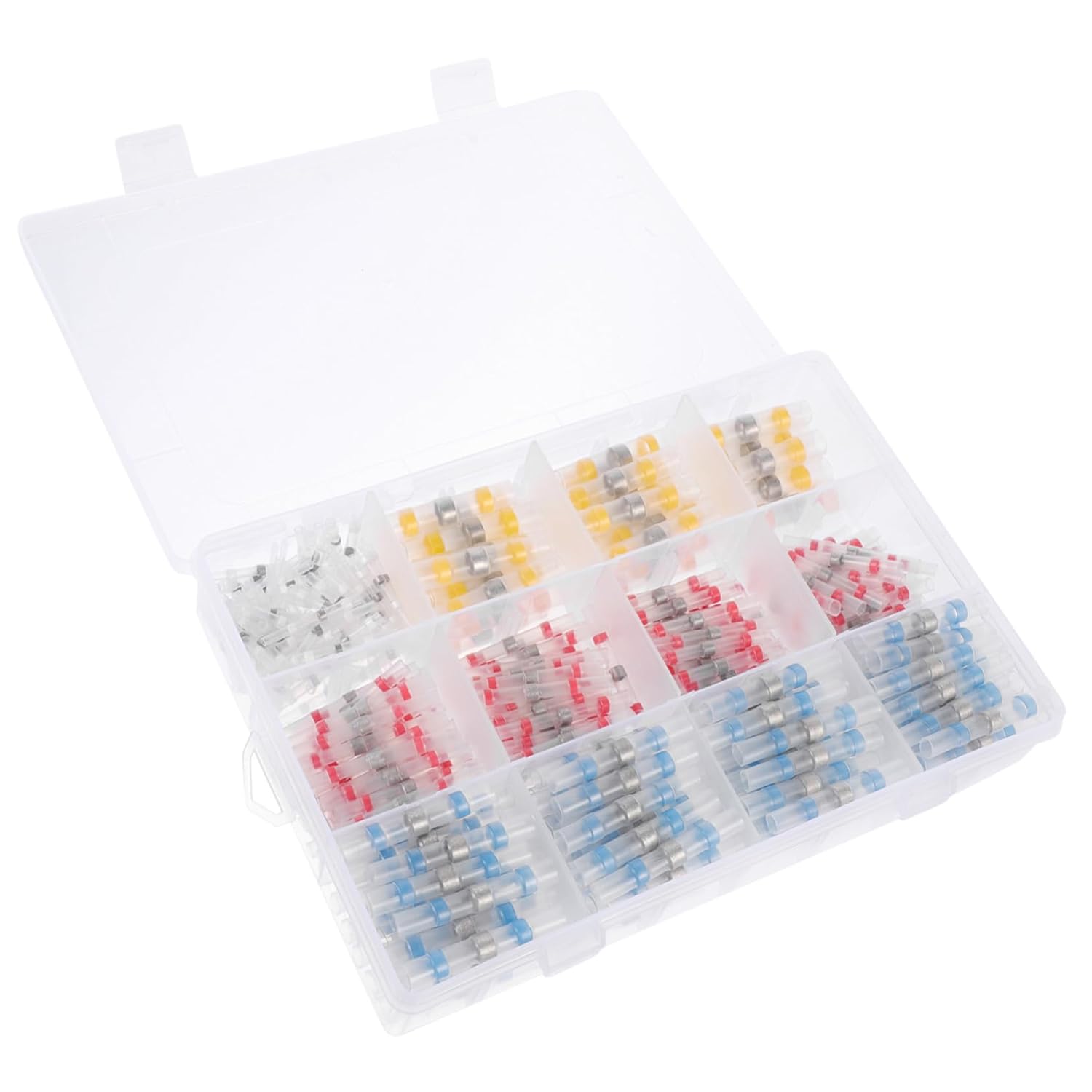 Veemoon 400pcs Wire Connectors Insulated Electrical Butt Splice Terminals for Automotive and Home Use Easy to Install Heat Shrink Design