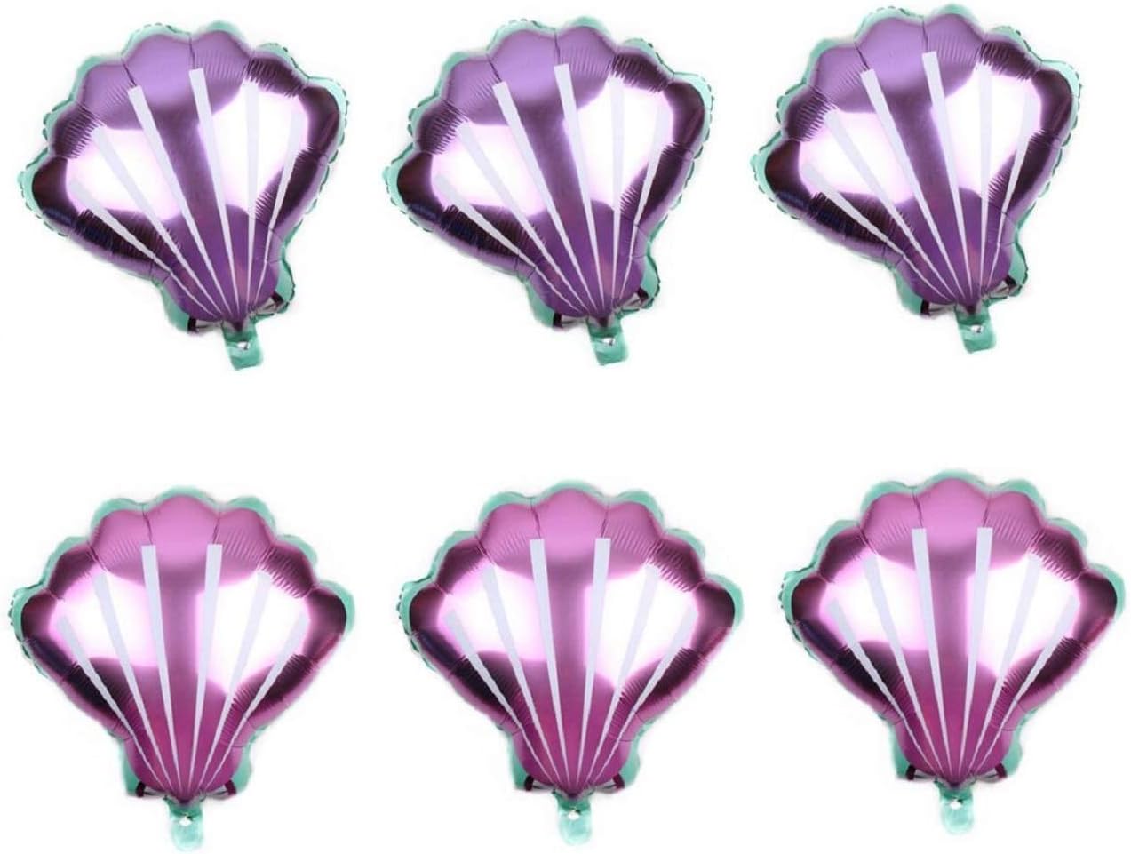 6pcs Shell Foil Balloons Aluminum Party Balloons for Wedding Birthday Party Decorations