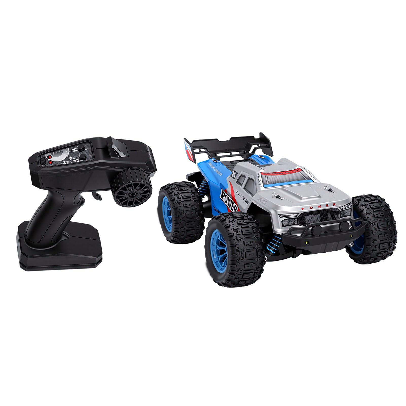 Auto Crawler RC 1:16, Veicolo Fuoristrada Radiocomandato 2,4 GHz | Batteria Ricaricabile da 1300 MAh, 4 modalità LED, Controllo e velocità Adattabili