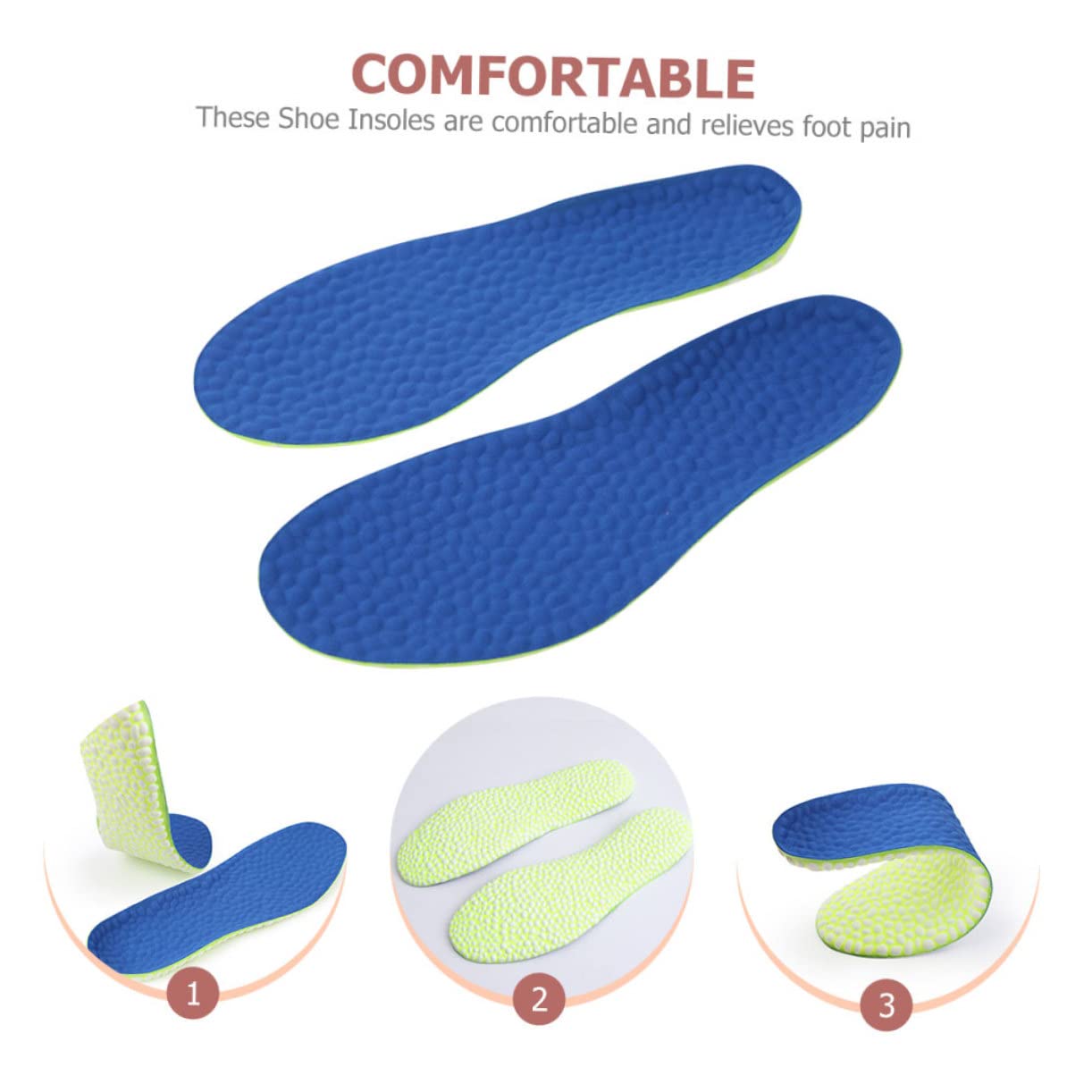 Healeved 5paare Atmungsaktive Sporteinlegesohlen Mit Massageeffekt Tpu Foaming Einlegesohlen Für Schweißabsorption Und Dämpfung Passend Für Sneakers