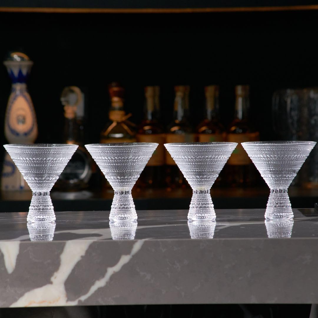 Vintage Lemon Soda Martini Glasses - Set of 4 -3