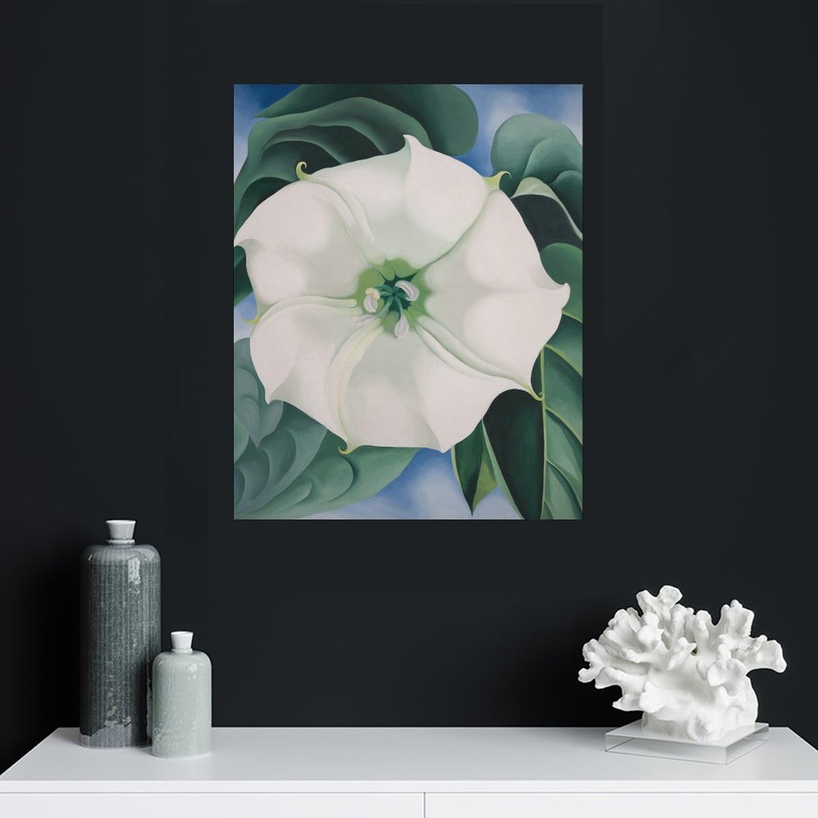 Amazon.com: Jimson Weed White Flower No. 1 by Georgia O'Keeffe