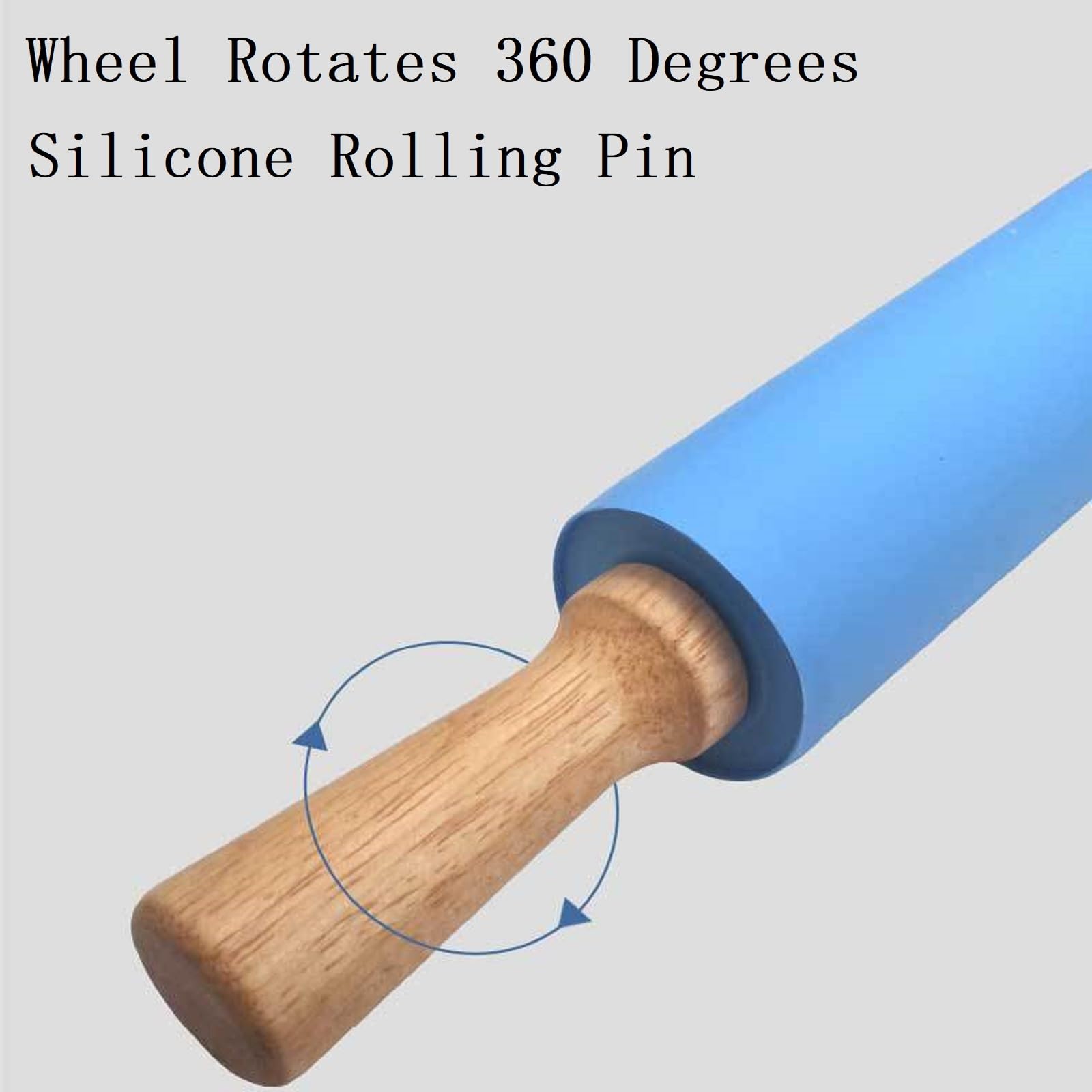 Mattarello In Silicone Con Manici In Legno - 2 Pezzi Antiaderente Per Pasta, Dolci E Biscotti