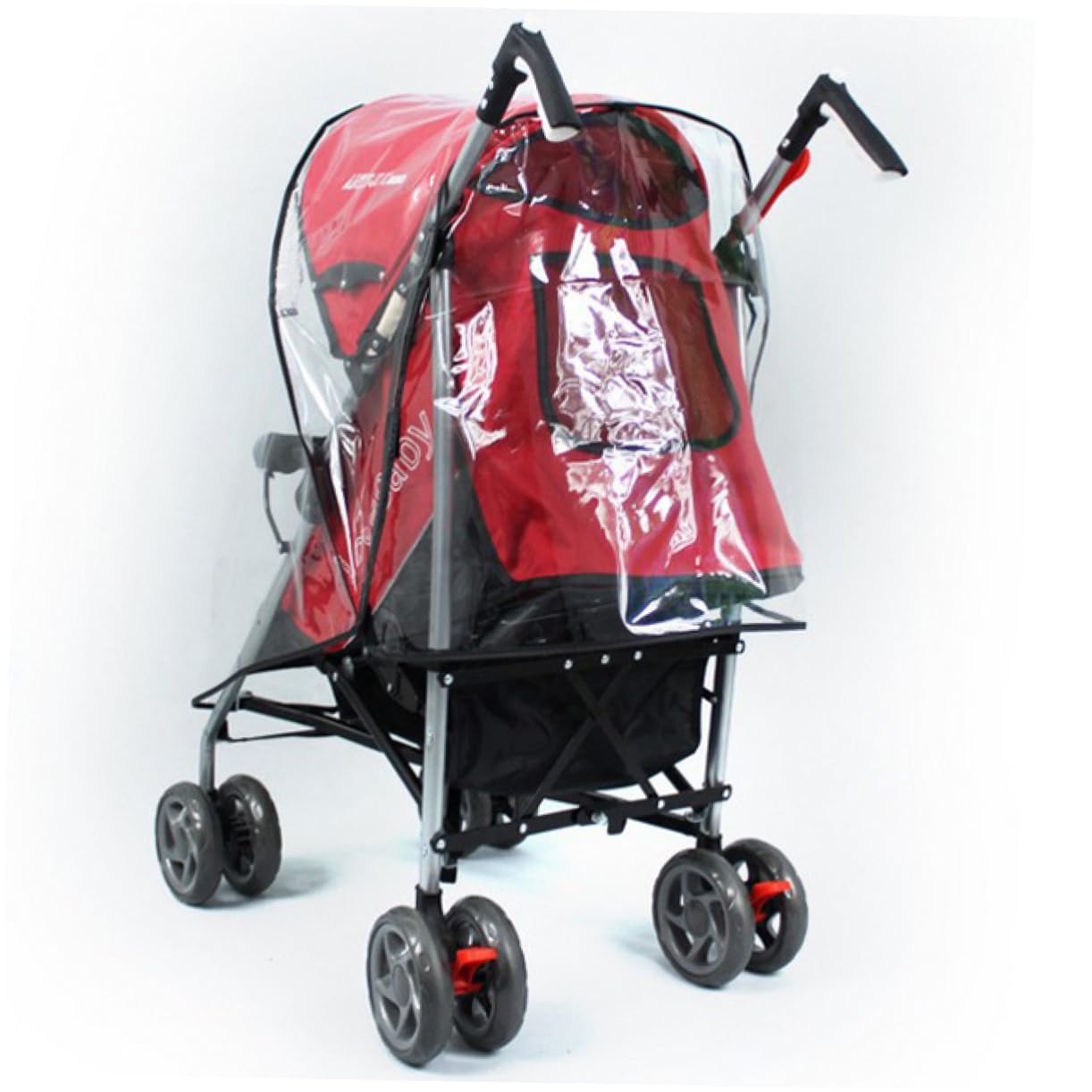 RORPOIR Pushchair Rain Cover Universal Fit Protects Baby from Elements Easy Installation Hook Loop Waterproof PVC
