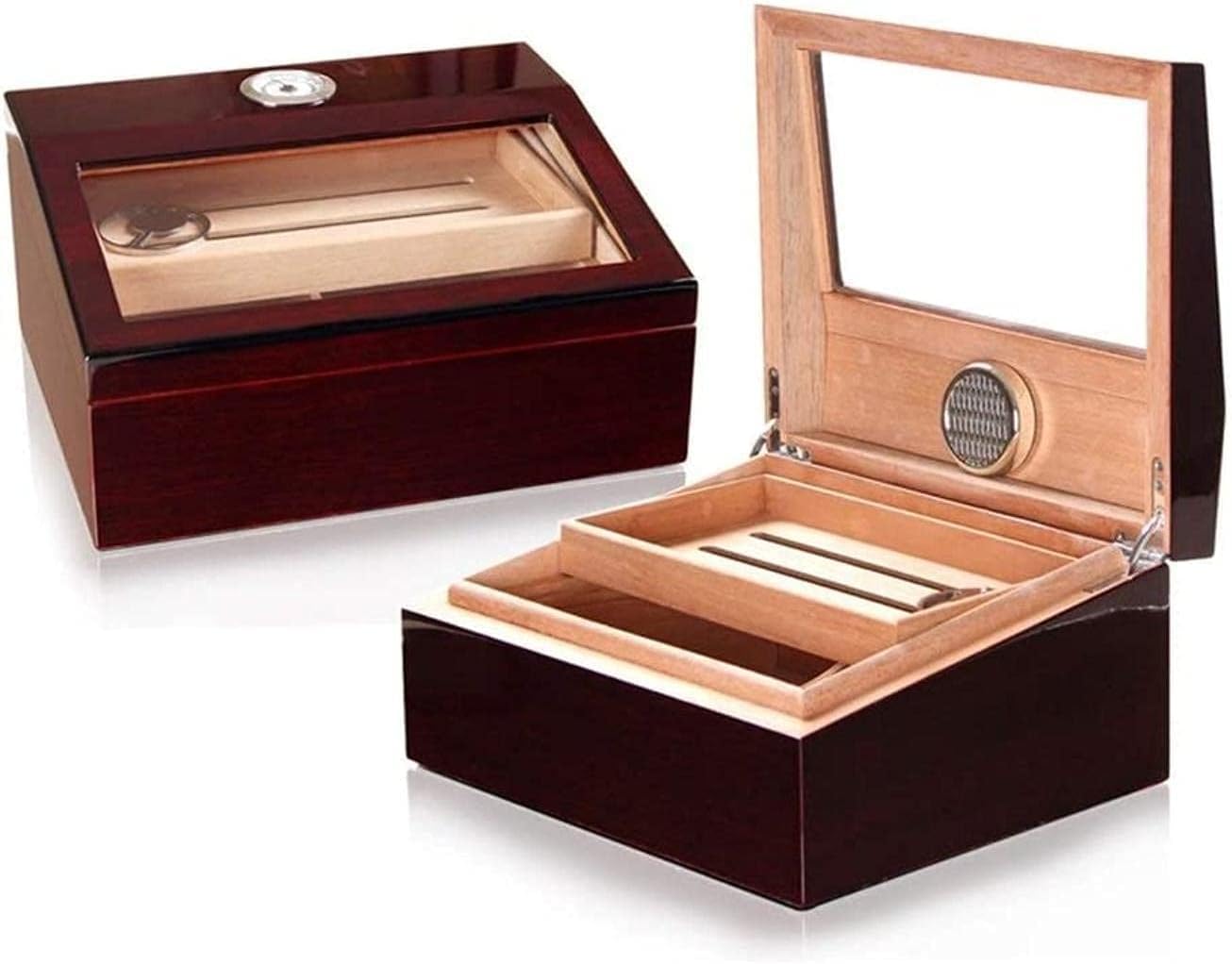 GagalU Cigar Humidor, Cigar humidor Walnut Wood Humidor