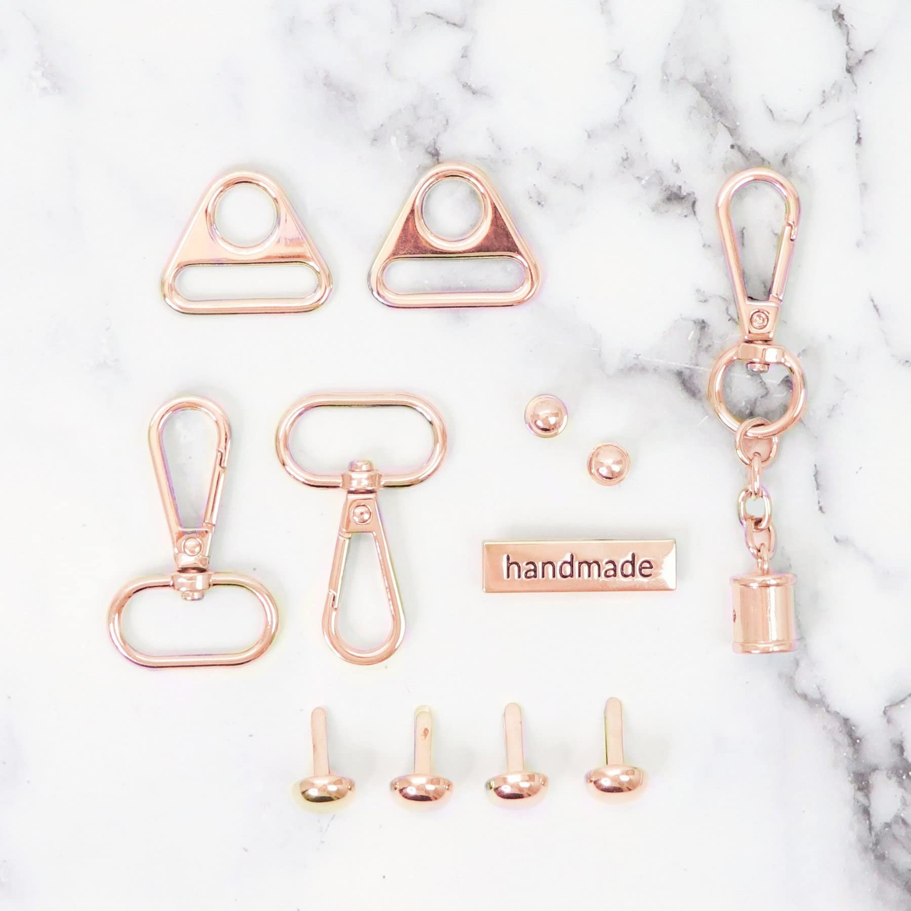 Sallie Tomato Sampler Box Bundle of Hardware Set Rose Gold Bag & Tote Accessories