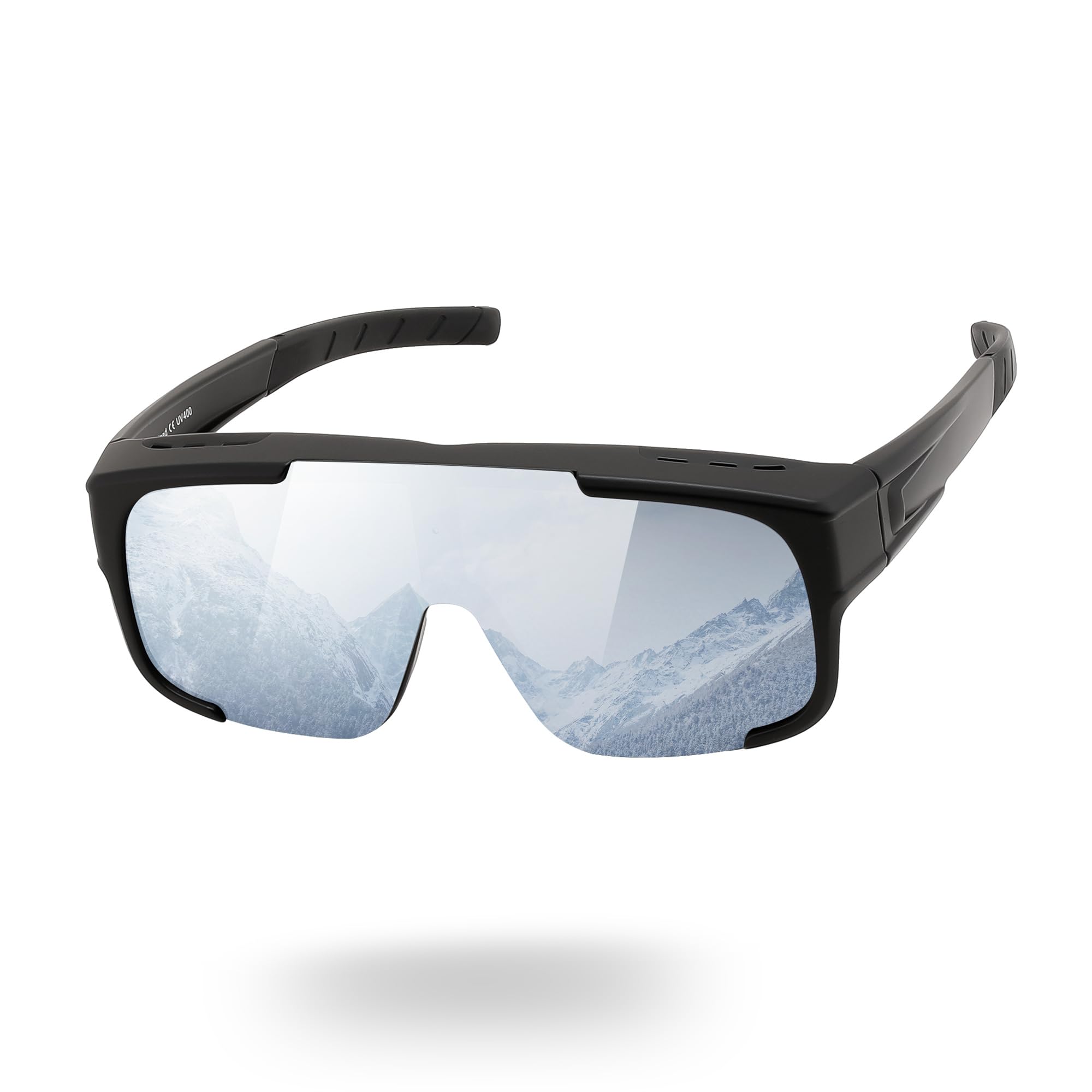 FEISEDY Polarized Fit Over Glasses Sunglasses for Men Women, Sports Wrap Around for Driving Cycling Fishing B0315