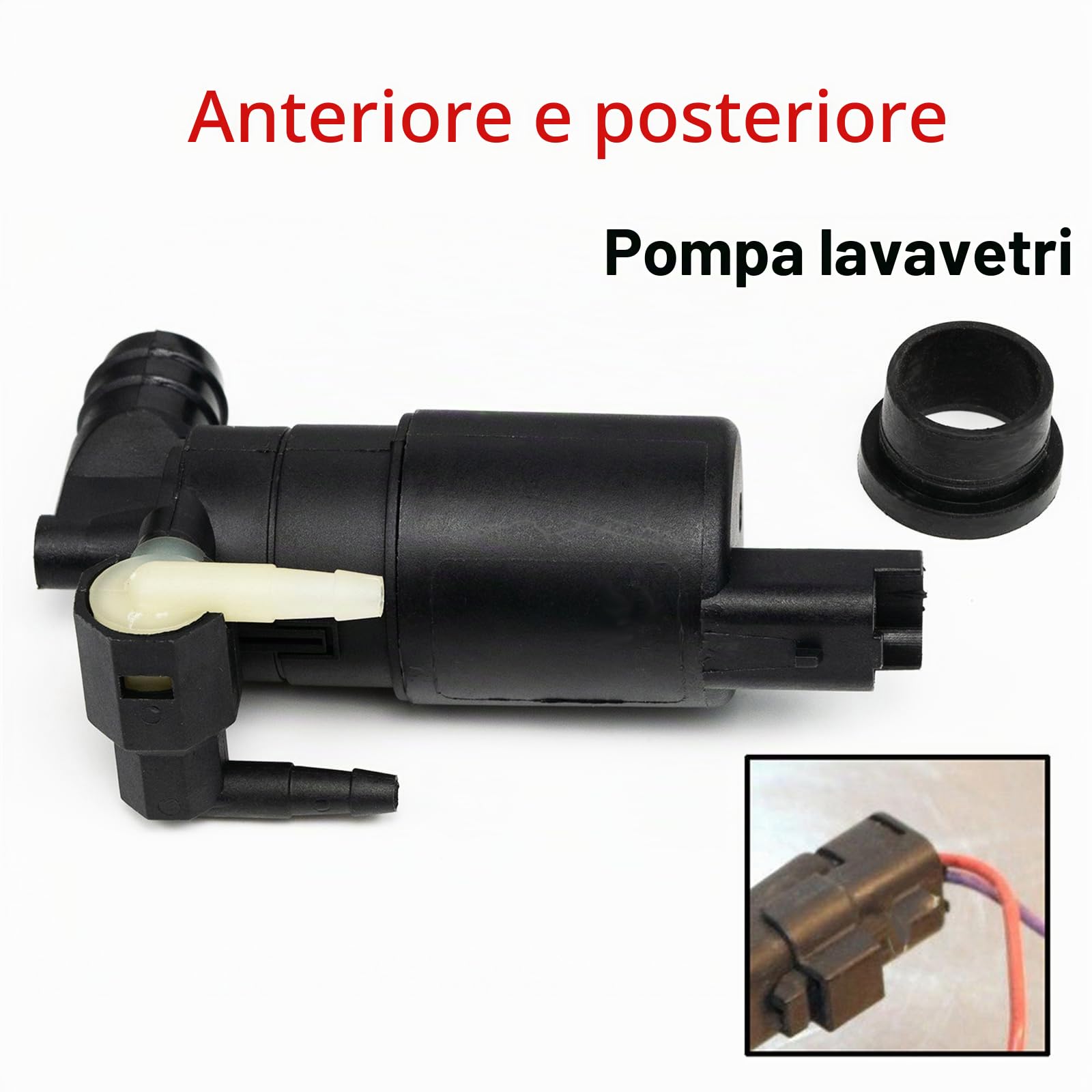 XUKEY Pompa Lavavetri per Auto 8200194414 7700428386 4410722 Pompa Lavavetri per Auto Compatibile con Peugeot 106 107 207 208 307 308 407 508 807 1007 3008 5008 Partner Tepee Combi