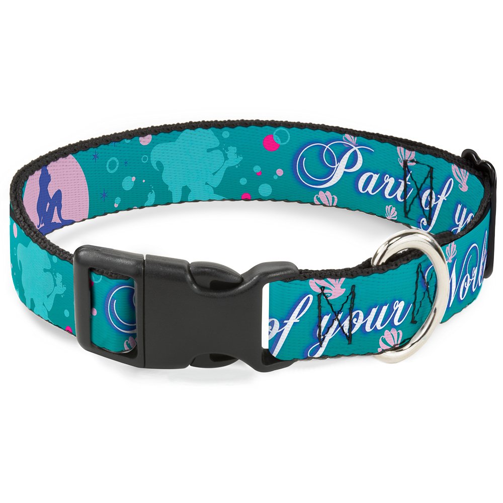 Collar para perro azul de la Sirenita para paseos playeros y parques con hebilla Buckle-Down 1