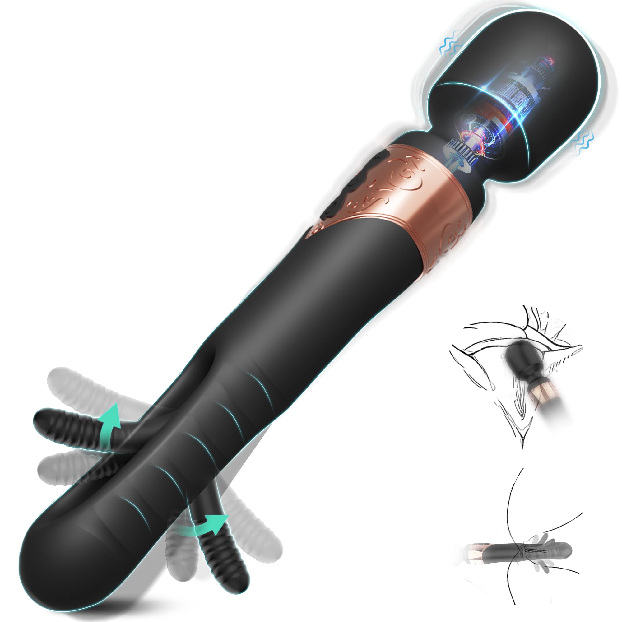 Juguetes sexuales, vibrador, consolador, juguetes para adultos, varita masajeadora personal, vibrador con 7 * 10 modos de vibración, masajeador de próstata vibratorio impermeable, juguetes sexuales para parejas