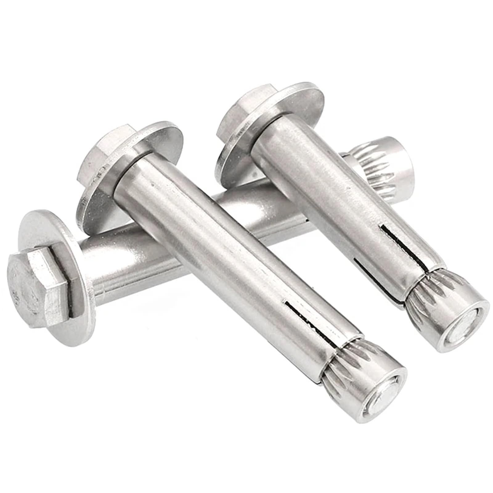 Tacos de expansión Pernos de expansión hexagonales externos M6 M8 M10 M12, tornillos fijación anclaje manguito acero inoxidable 304, longitud 50, 60, 100 y 120 mm(M8x120mm 2pcs)