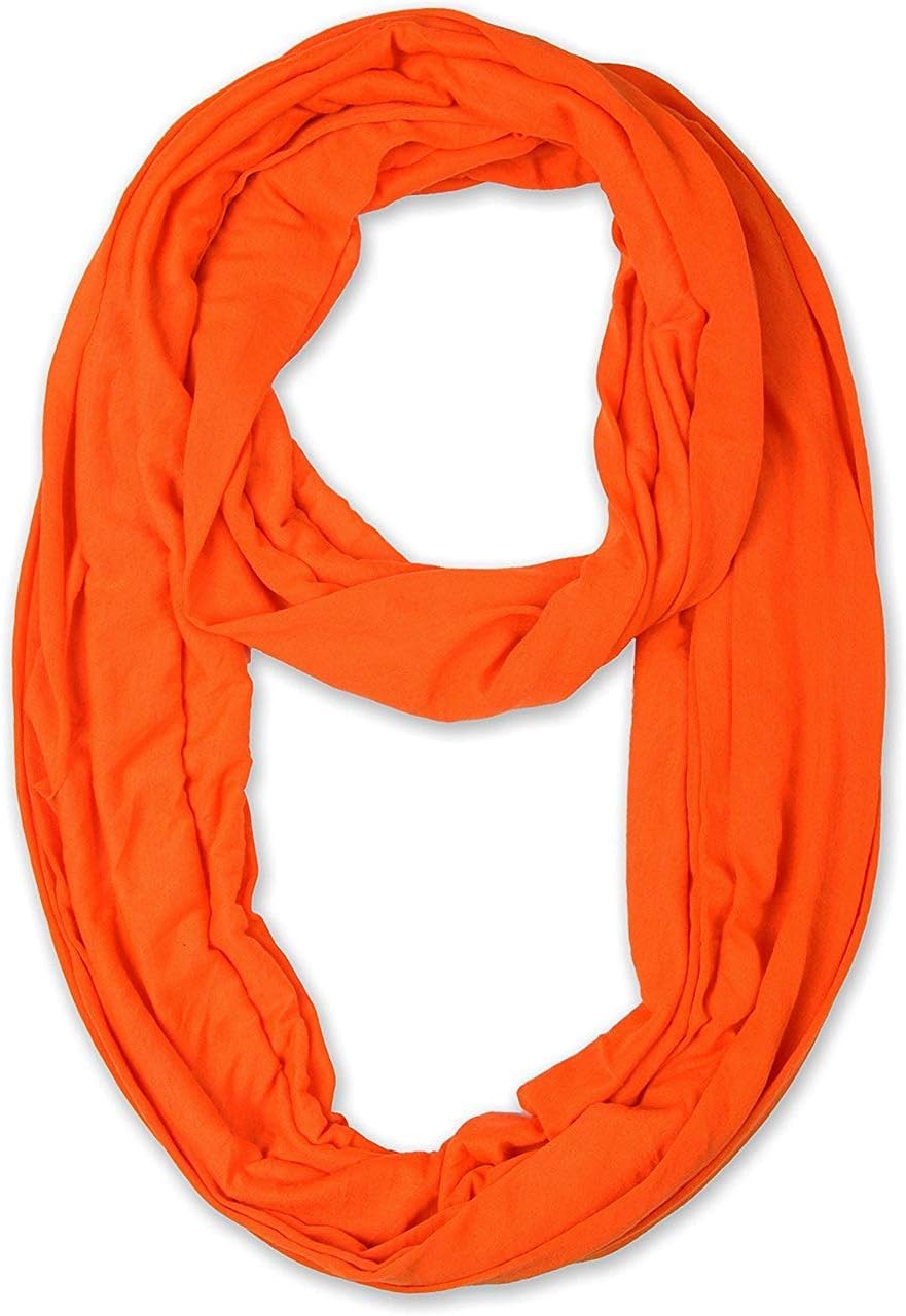LiliWomen's Soft Lightweight Solid Colour Infinity Around Loop Scarf (Free Size)