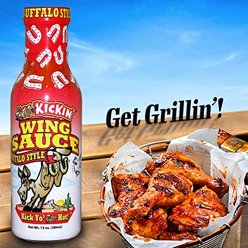 Kickin’ Buffalo Wing Sauce - 13 Oz – Try If You Dare! – Perfect Gourmet Gift For The Wing Sauce Fan #TOP5