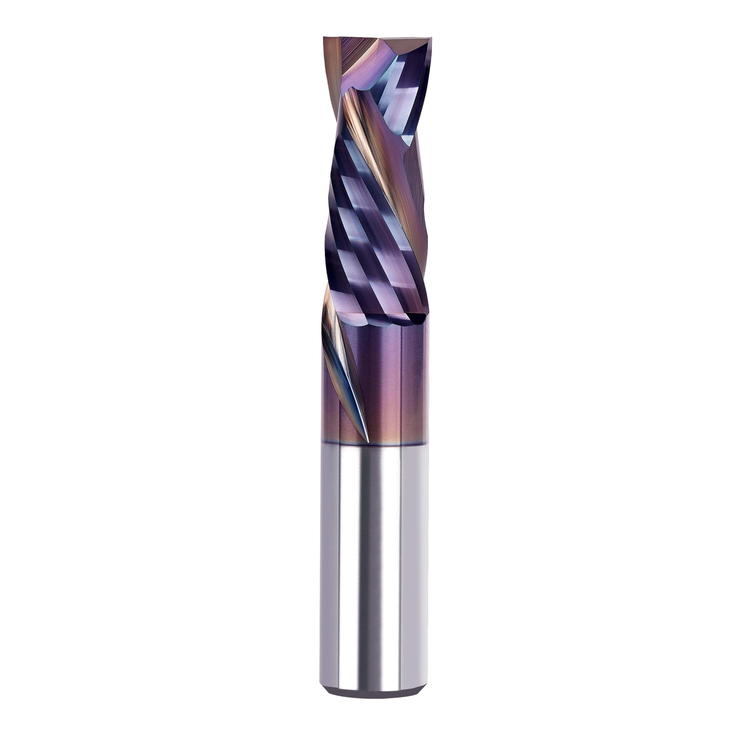 SpeTool Spiral Compression Router Bit with Coating 1/2 Inch Shank 1-1/4 Cutting Diameter Extra Long 3 InchSolid Carbide Router Bit Up Douwn Spiral Router Bits End Mill for CNC Wood Carving — image 1