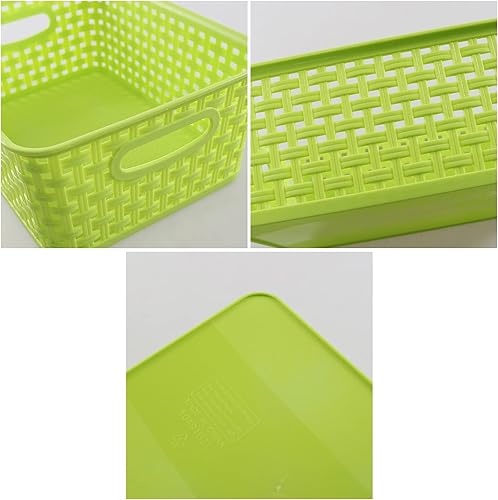 Miniatura 4 de Cesta tejida de plástico para almacenamiento, 6 paquetes