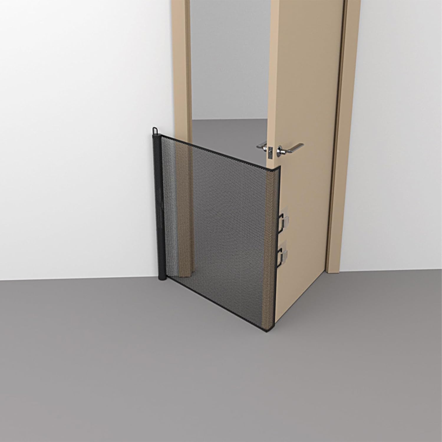 Pet Gate Adjustable from to 51Inch Not Drilling Required Dog Cats Barrier for Doorways Home Safety-Gate White Modern Barrier