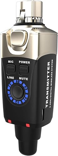 Xvive - Sistema inalámbrico de micrófono y audio con transmisor XLR de 2.4 GHz y receptor para micrófono, mezclador, sistema de dirección pública