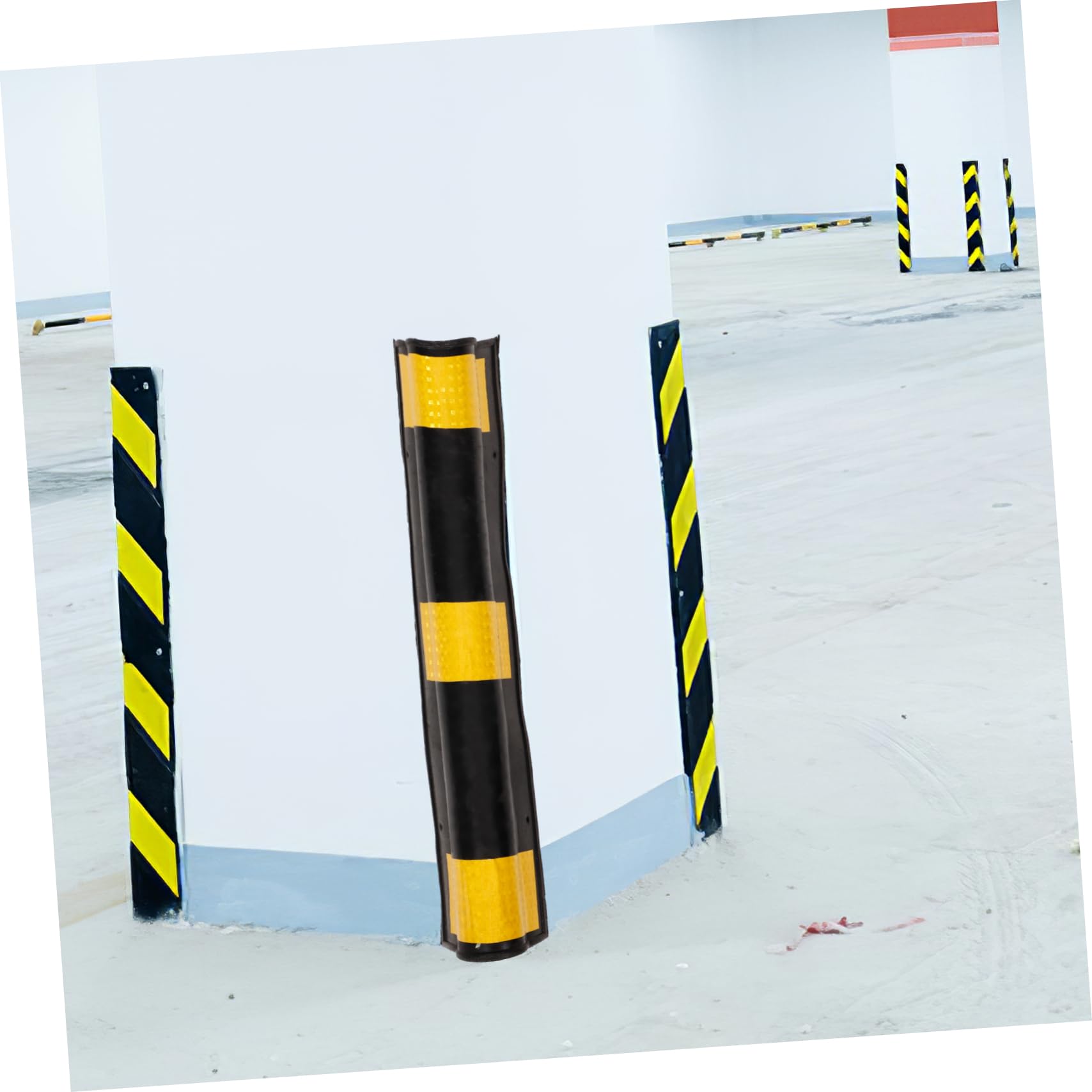 Paraspigoli in Gomma Riflettente per Pilastri Parete, Protezione Garage Facile da Installare, per Parcheggi e Garage Sotterranei