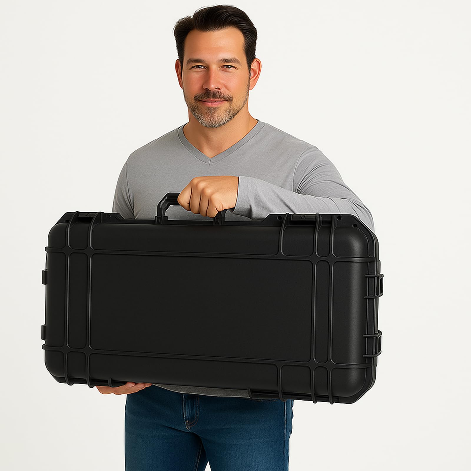 Relaxweex 22.4 x 16.1 x 10.2 Inch Hard Case, Grid Shell, Black