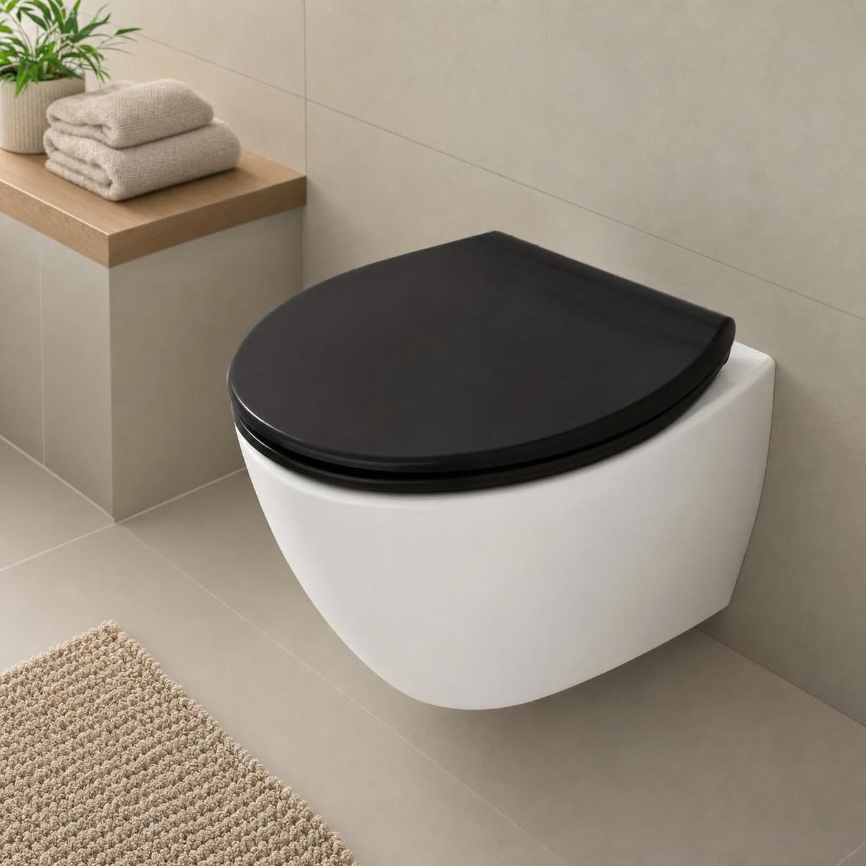 Kleine Wolke WC-Sitz ALLEY Schwarz mit Absenkautomatik und Easy Clean