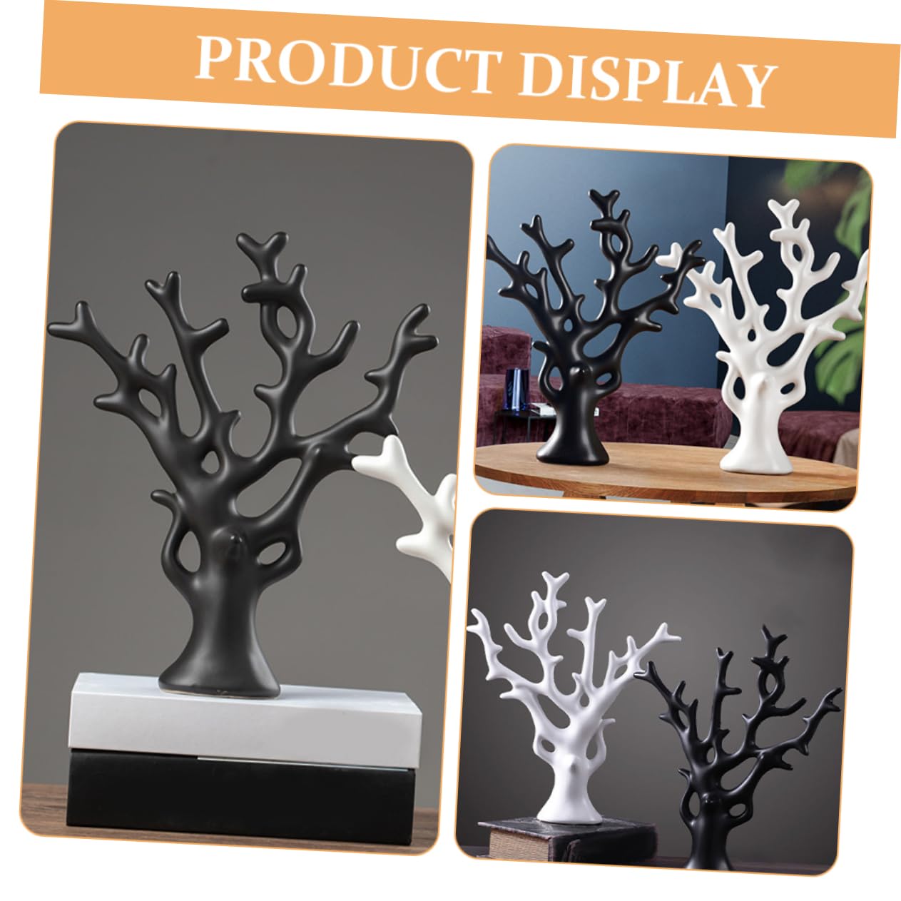 Cabilock Statua Albero Corallo in Ceramica per Decorazioni Casa, Design Unico e Stile Chic, Piccolo Soprammobile Pratico e Robusto per Tavolo e Soggiorno