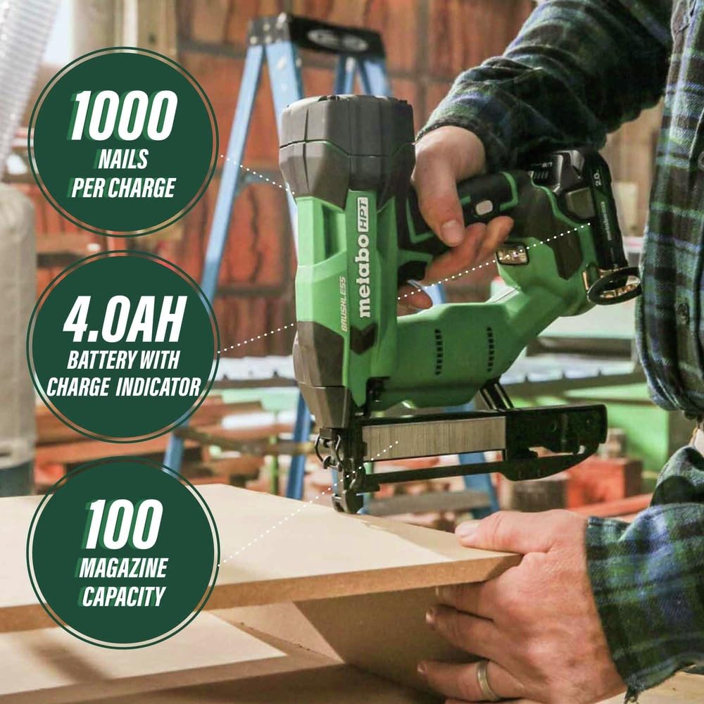 Metabo HPT 18V Cordless Stapler - Powerful & Lightweight -8