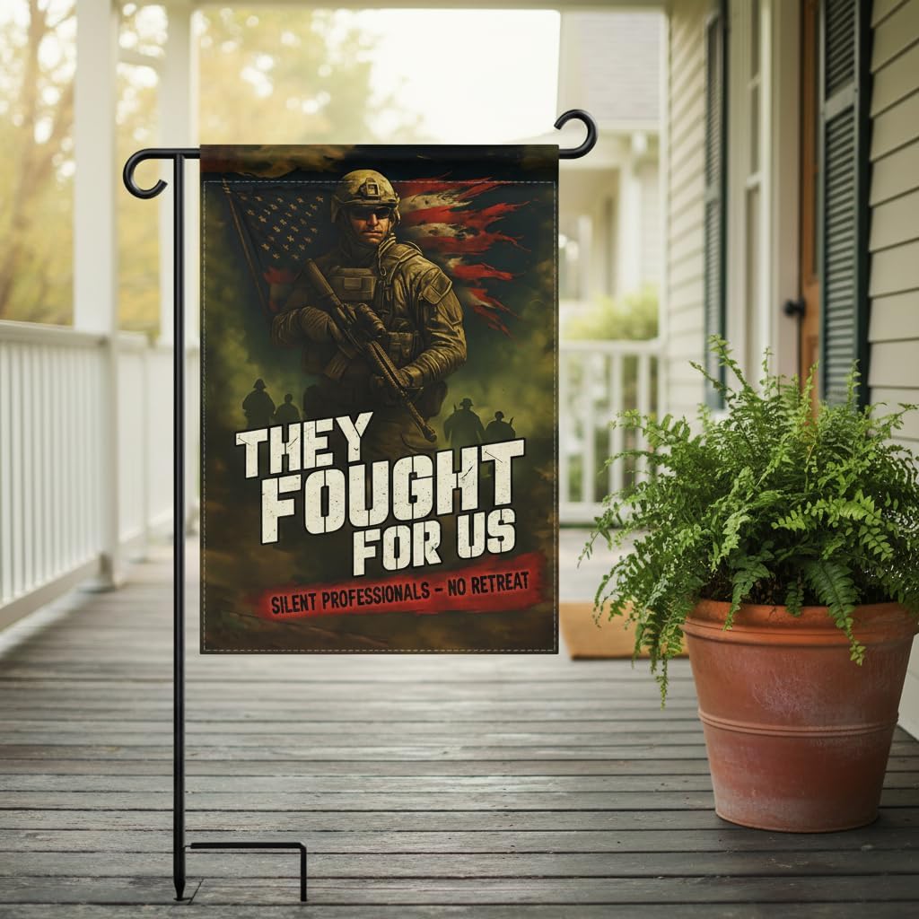 Soldier Army Veteran garden flag 12x18 In Doublesided Military Tribute Display for Memorial Day, Veterans Day, Armed Forces Day, Independence Day, Outdoor Yard Decoration - Image 6