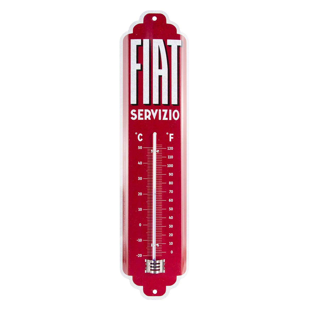 Fiat Servizio panneau vintage : décoration garage italien et plaque métal murale rétro