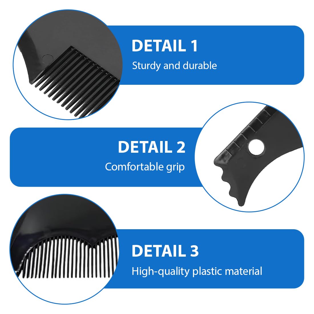 2 Pezzi Stencil Pettine per Barba Uomo,Strumenti per Modellazione,Per Riparare Capelli,Regalo da Uomo per il Parrucchiere(Nero)