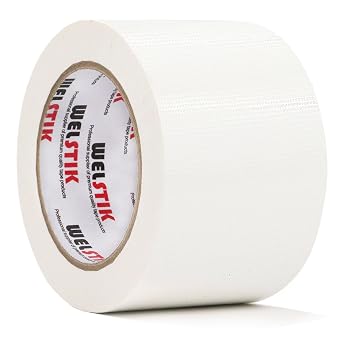 WELSTIK Professional Grade Duct Tape, Waterproof Duct Cloth Fabric,Colored Gaffer Tape for Repairs, DIY, Crafts, Indoor Outdoor Use,75mm X 41M, 7.5 Mil Thick,White