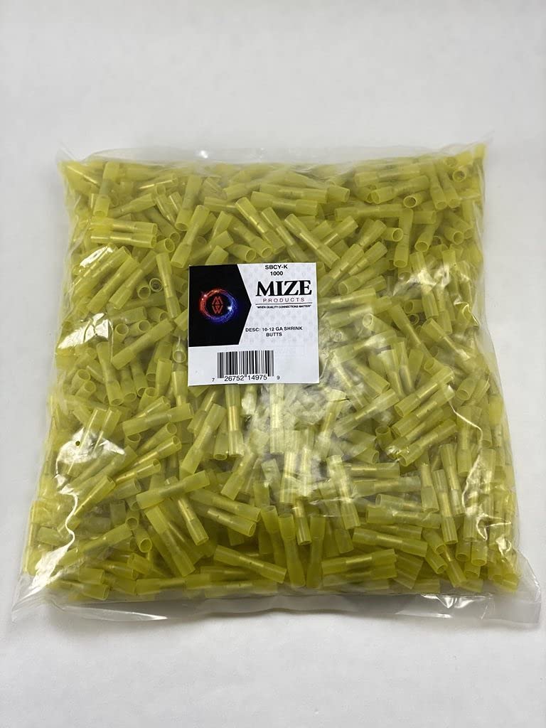 Mize 1000 Pc Heat Shrink Butt Connectors (Blue 16-14 GA)