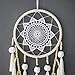 Artilady Macrame Dream Catchers for Bedroom - Boho Wall Hanging Handmade Woven Dream Catcher for Home Decor Ornament Craft Gift (Pom)