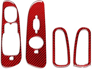 Regulador de ventana Ajuste De La Cubierta Del Interruptor De Elevación Eléctrica De La Ventana De Vidrio De La Cabina Cuádruple Para Ram 2500/3500 2006-2009 (Color : Rojo, Talla : 1 UK)