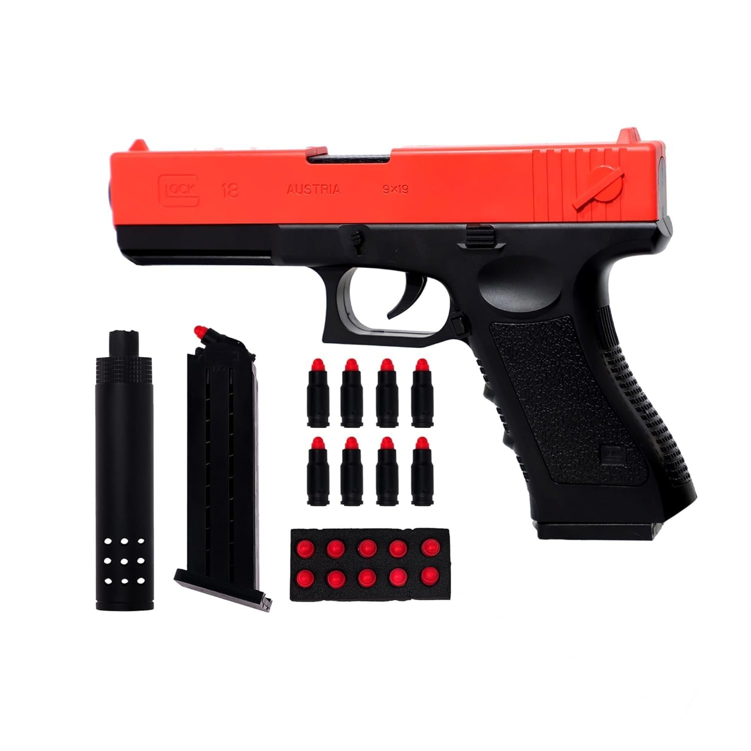The GEX TOYS THERMALSHOT Soft Bullet Pistol Toy Gun | Pull Back Action with Jump EJECTING Magazine | Adventure & Fun Battle Action Kids Toy Gun Pistol - GYFZZ_1008_RED UP (B0D9BCXDNF) Amazon Price History, Amazon Price Tracker