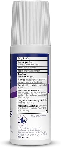 Miniatura 5 de Theraworx Alivio del dolor de máxima fuerza nocturna roll-on con lidocaína  2.5 oz  2 unidades