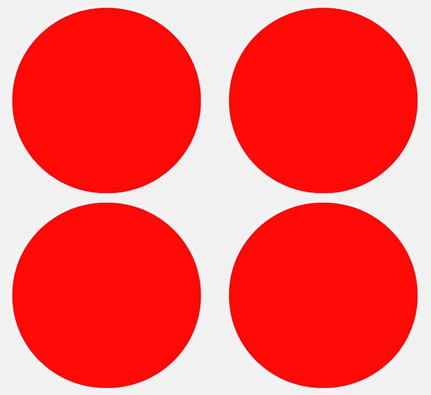 Royal Green Colored Label Stickers for Inventory and Labeling in Neon Red (7.5 CM) 75MM 100 Pack